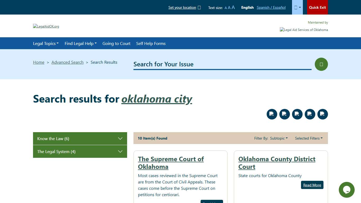 oklahoma city - Search | Welcome to Legal Aid Services of Oklahoma's guide to free legal help in Oklahoma.