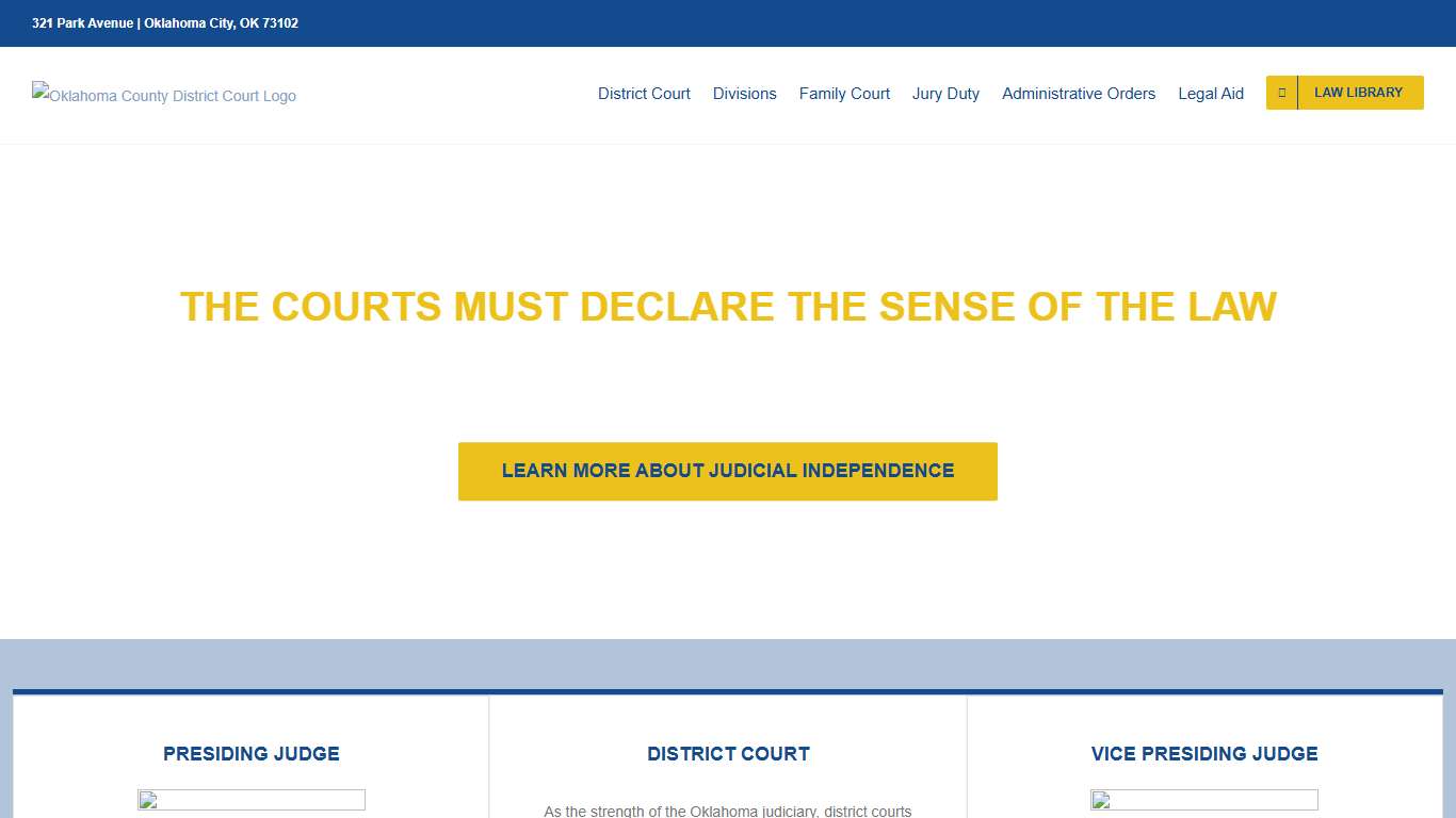 Welcome to the Oklahoma County District Court - Oklahoma County District Court